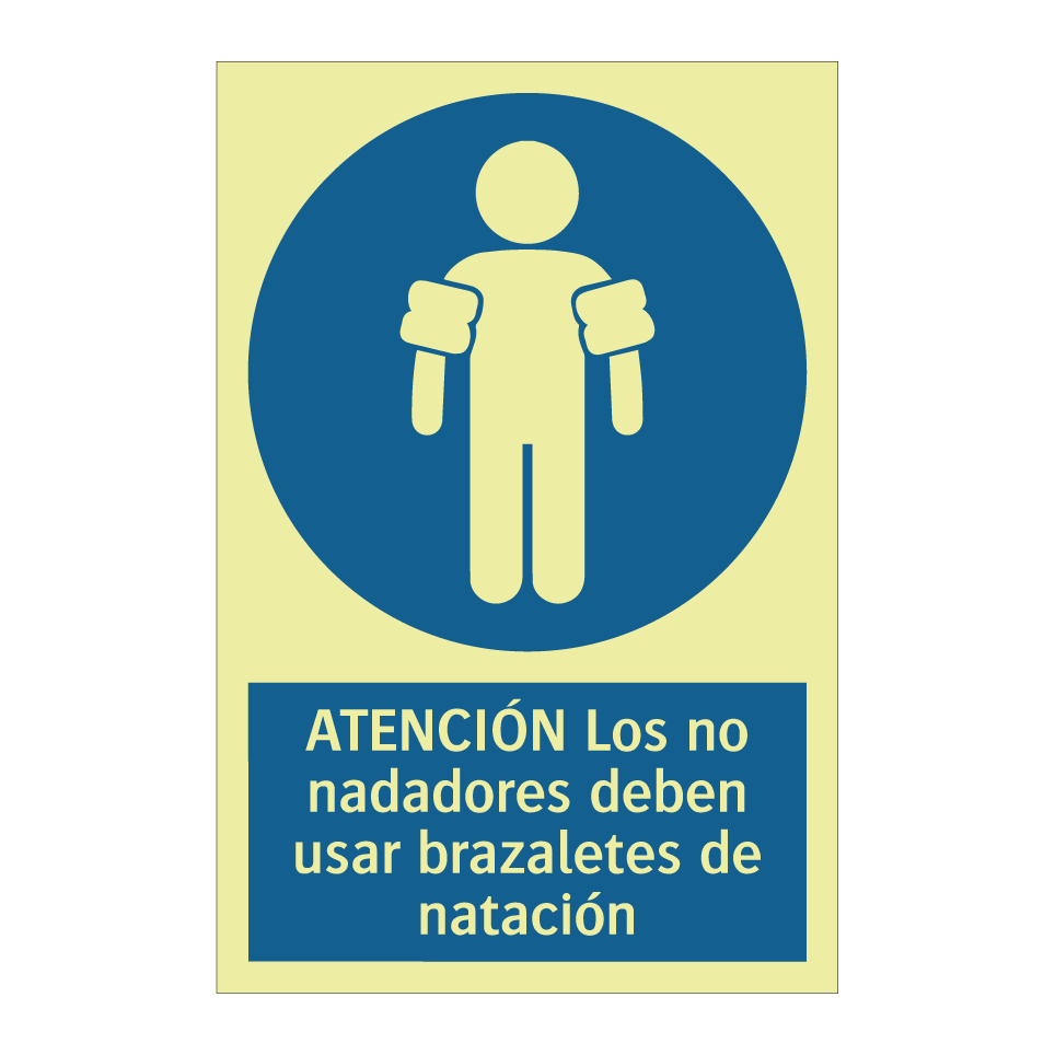 ATENCIÓN Los no nadadores deben usar brazaletes de natación