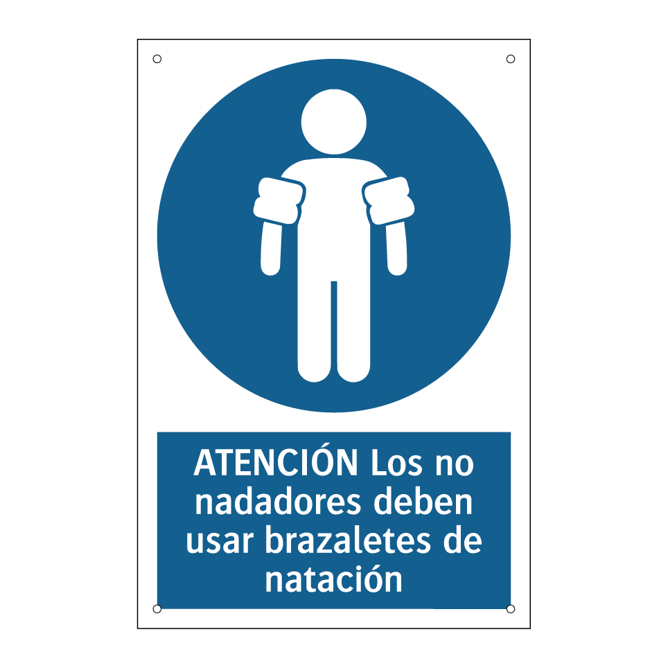 ATENCIÓN Los no nadadores deben usar brazaletes de natación