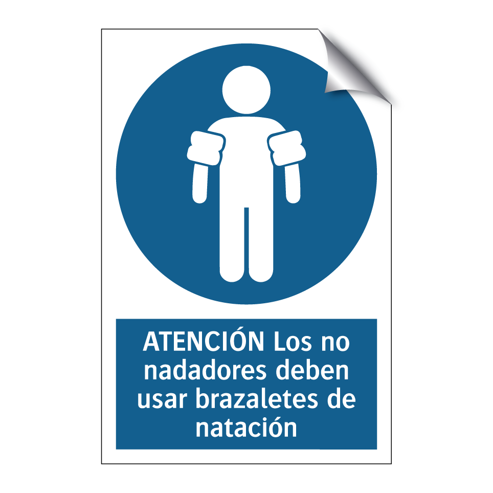ATENCIÓN Los no nadadores deben usar brazaletes de natación
