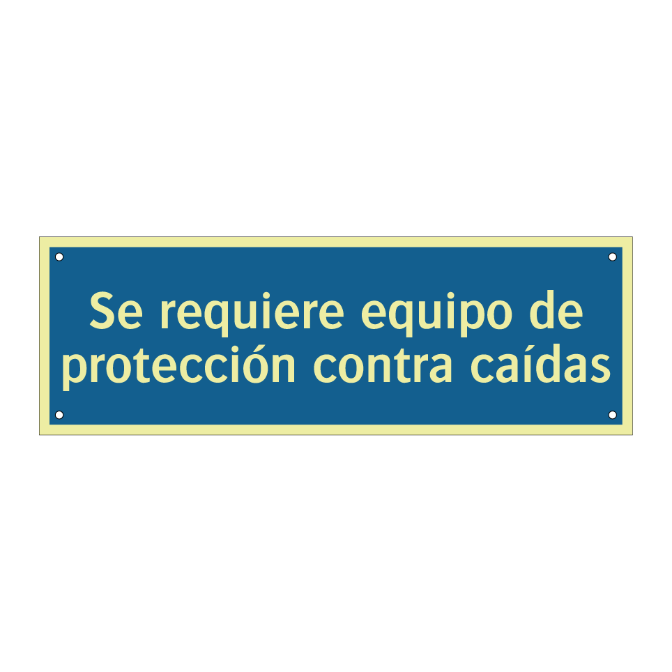 Se requiere equipo de protección contra caídas
