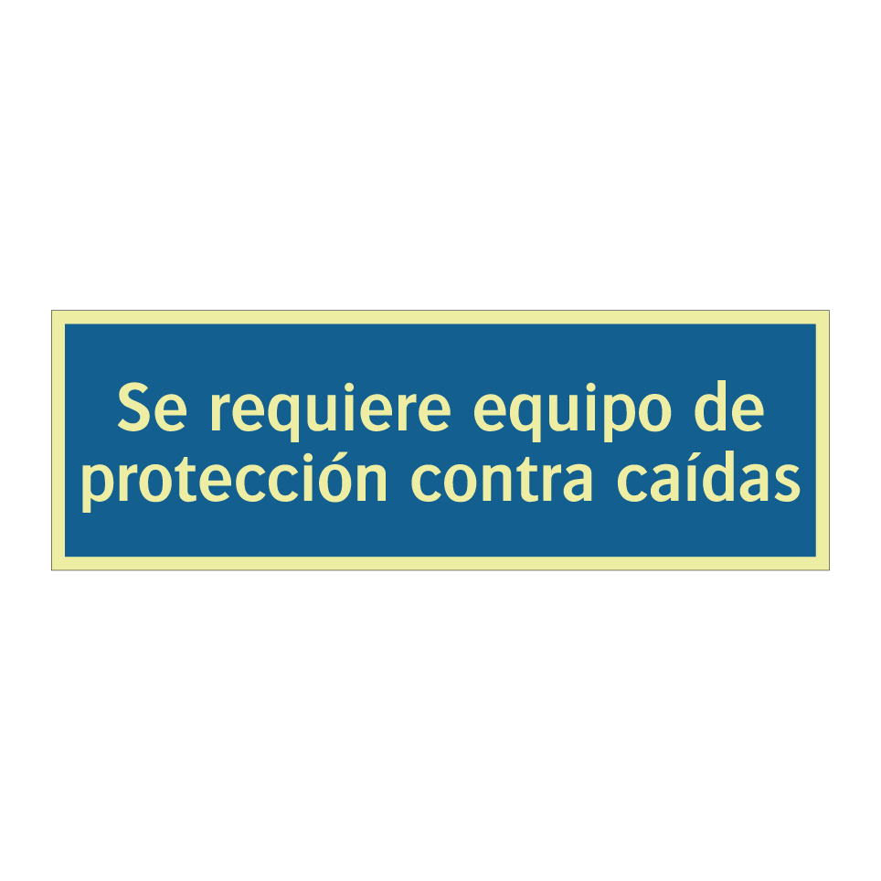 Se requiere equipo de protección contra caídas
