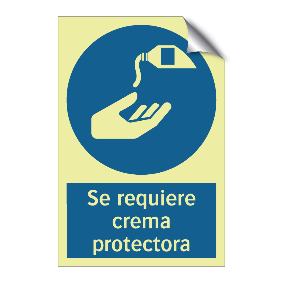 Se requiere crema protectora