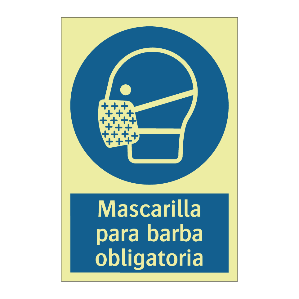 Mascarilla para barba obligatoria
