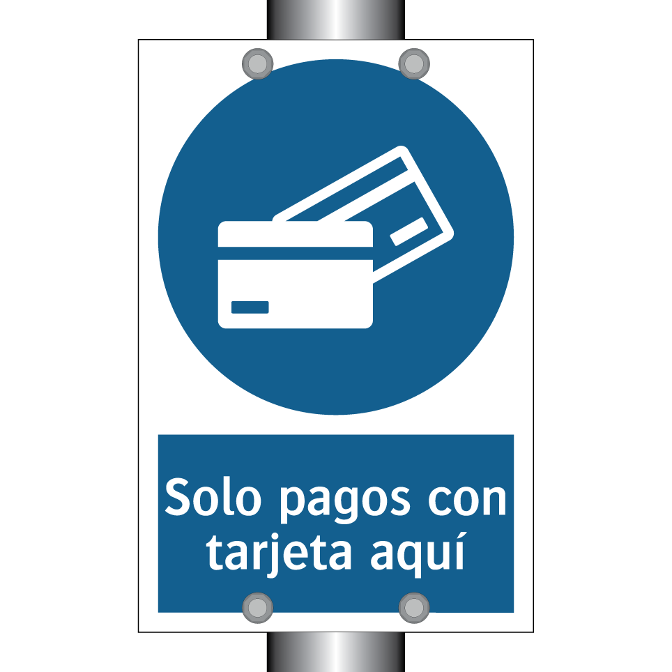 Solo pagos con tarjeta aquí