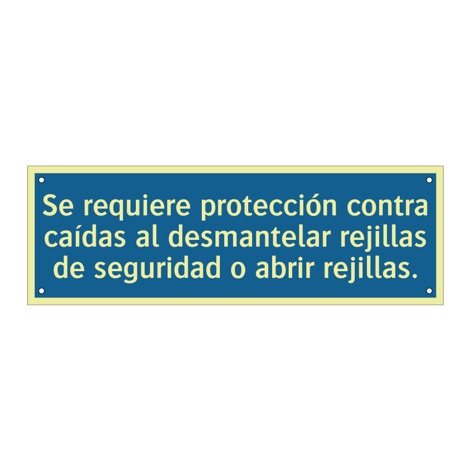 Se requiere protección contra caídas al desmantelar rejillas de seguridad o abrir rejillas.
