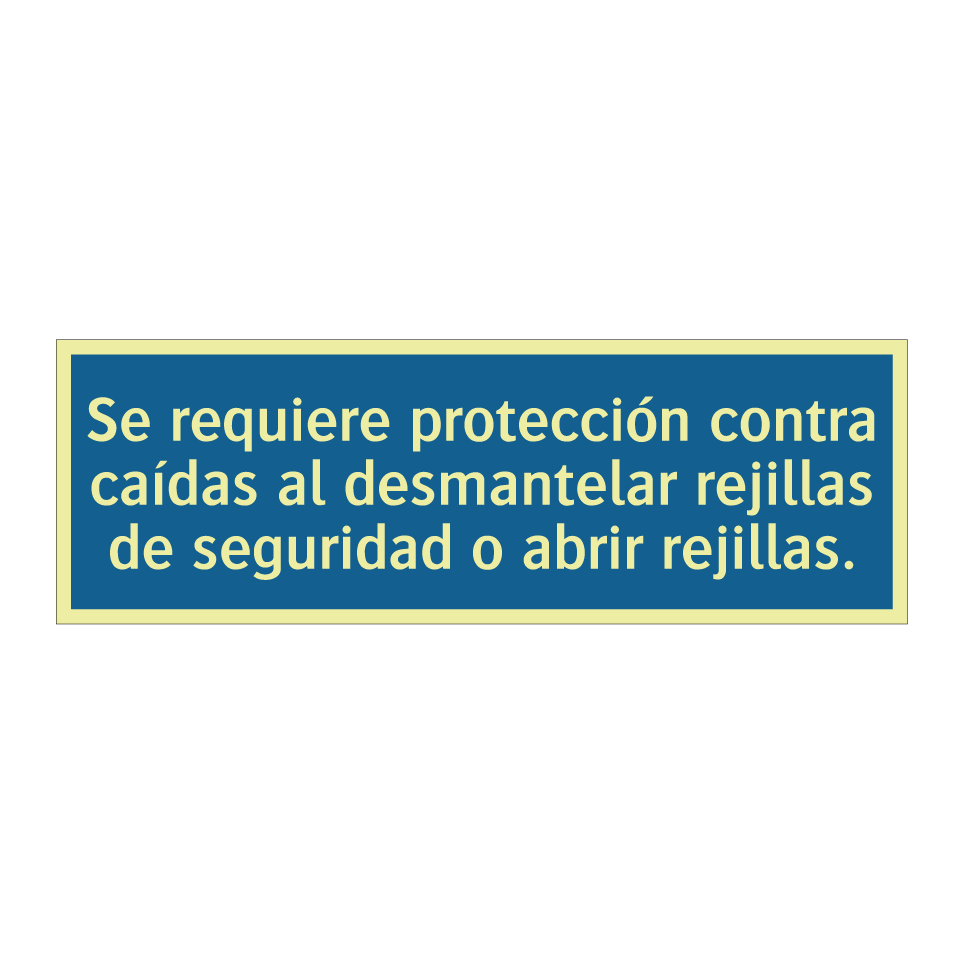 Se requiere protección contra caídas al desmantelar rejillas de seguridad o abrir rejillas.