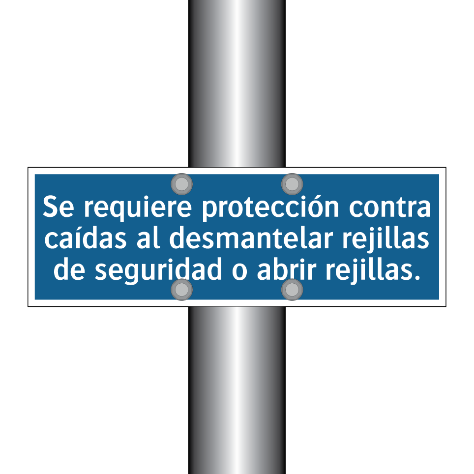 Se requiere protección contra caídas al desmantelar rejillas de seguridad o abrir rejillas.