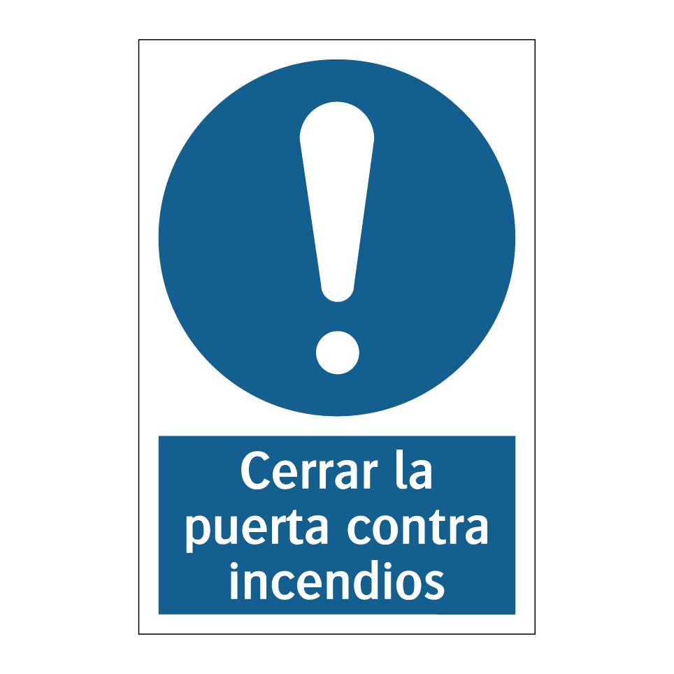 Cerrar la puerta contra incendios
