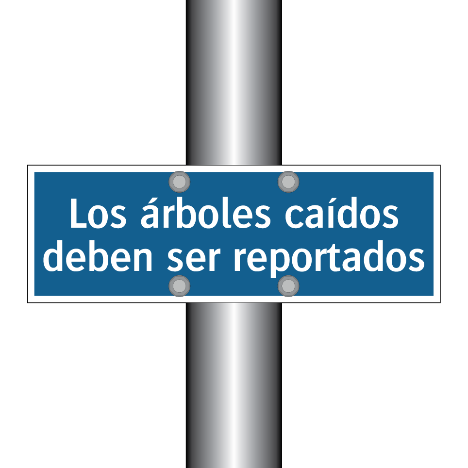 Los árboles caídos deben ser reportados