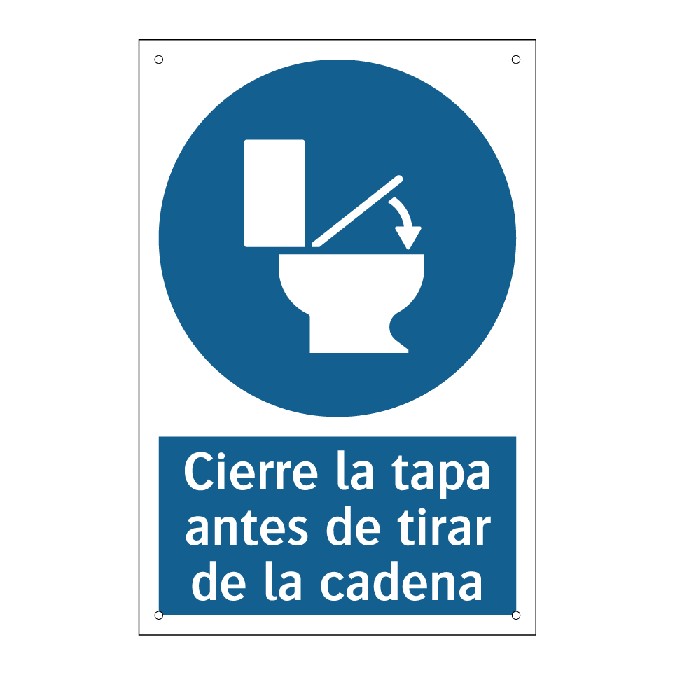 Cierre la tapa antes de tirar de la cadena