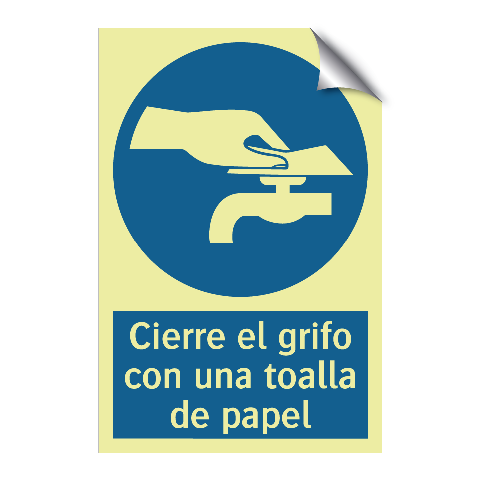 Cierre el grifo con una toalla de papel