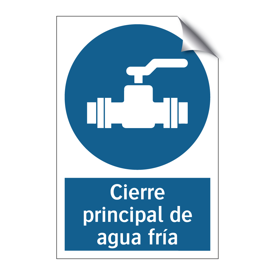 Cierre principal de agua fría