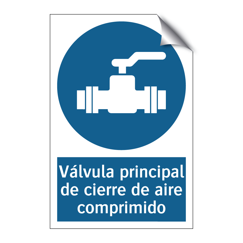 Válvula principal de cierre de aire comprimido