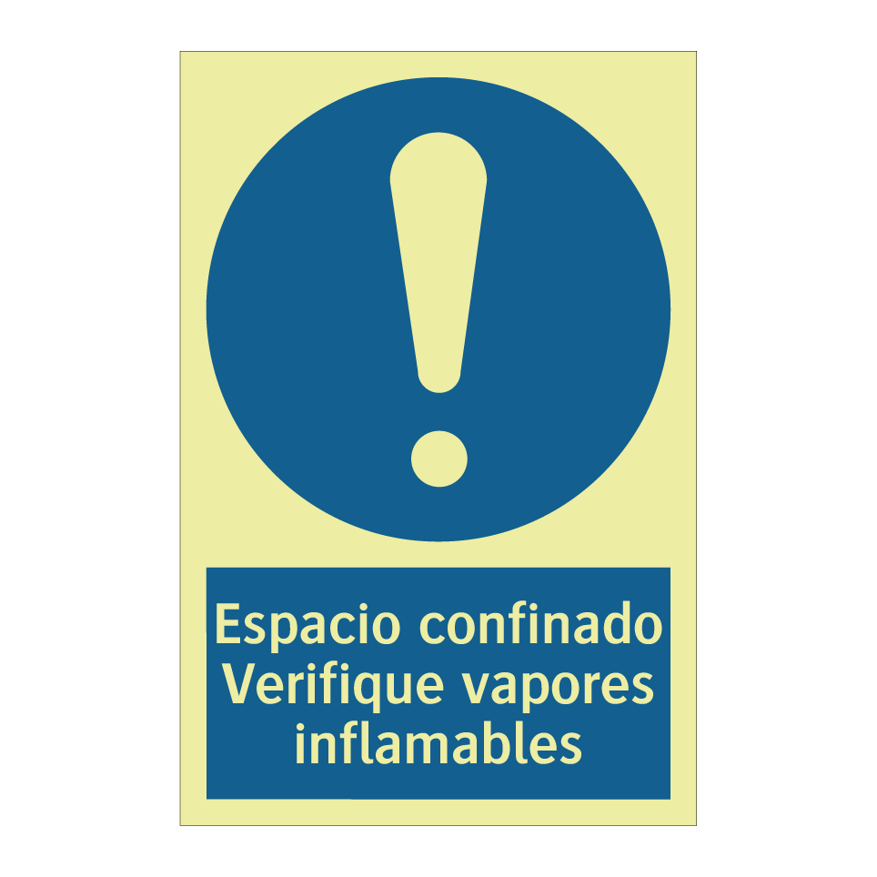 Espacio confinado Verifique vapores inflamables