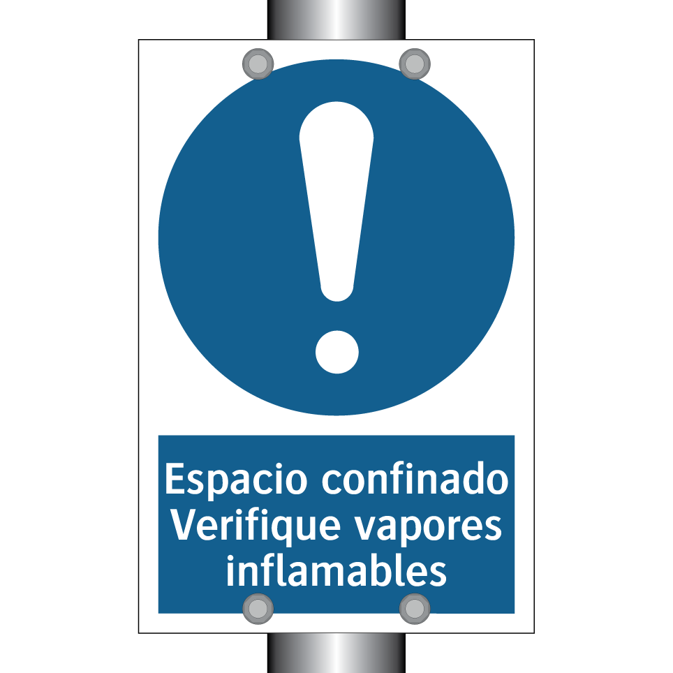 Espacio confinado Verifique vapores inflamables