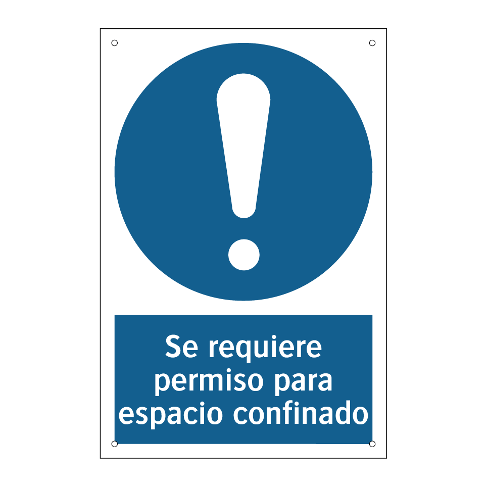 Se requiere permiso para espacio confinado