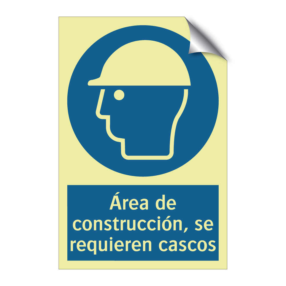 Área de construcción, se requieren cascos