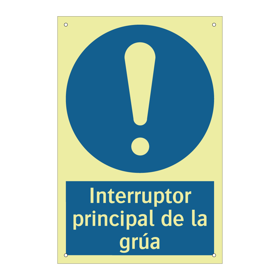 Interruptor principal de la grúa