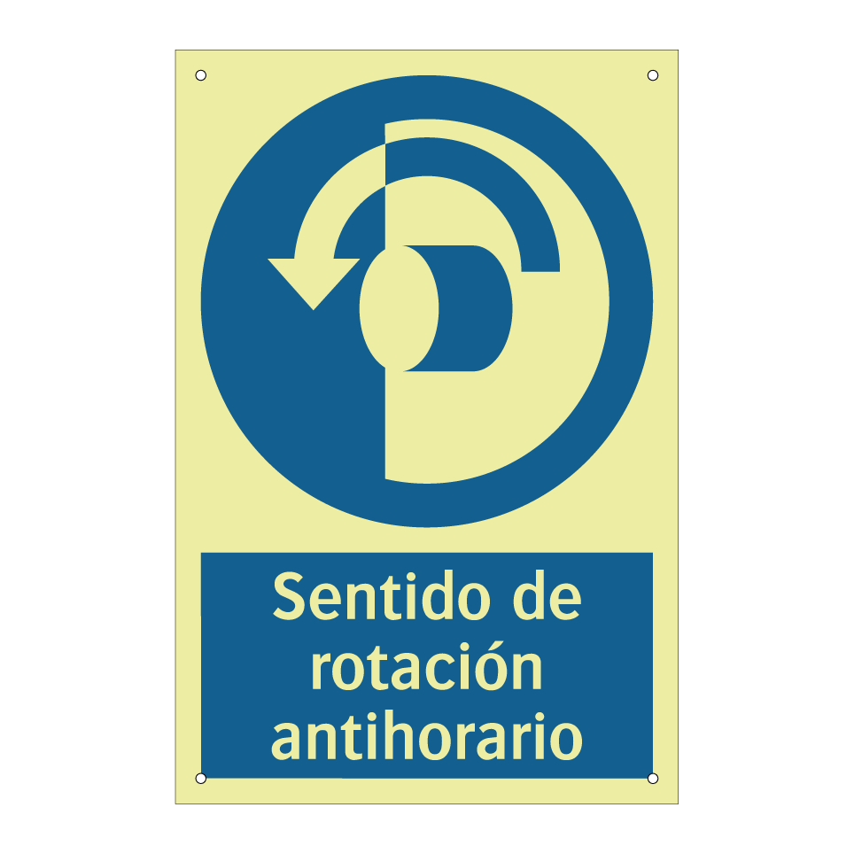 Sentido de rotación antihorario