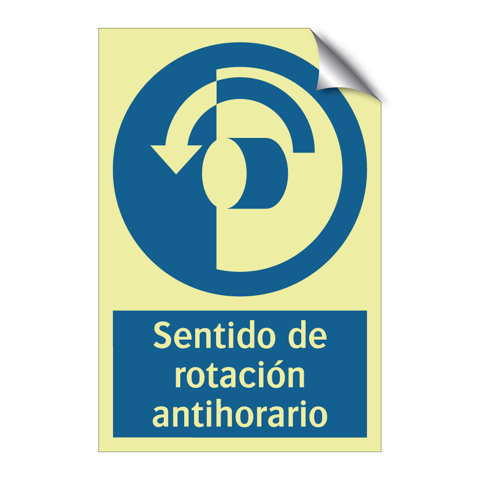 Sentido de rotación antihorario