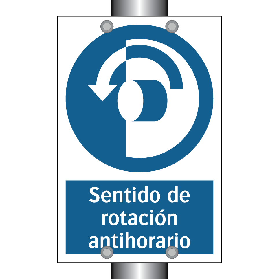 Sentido de rotación antihorario