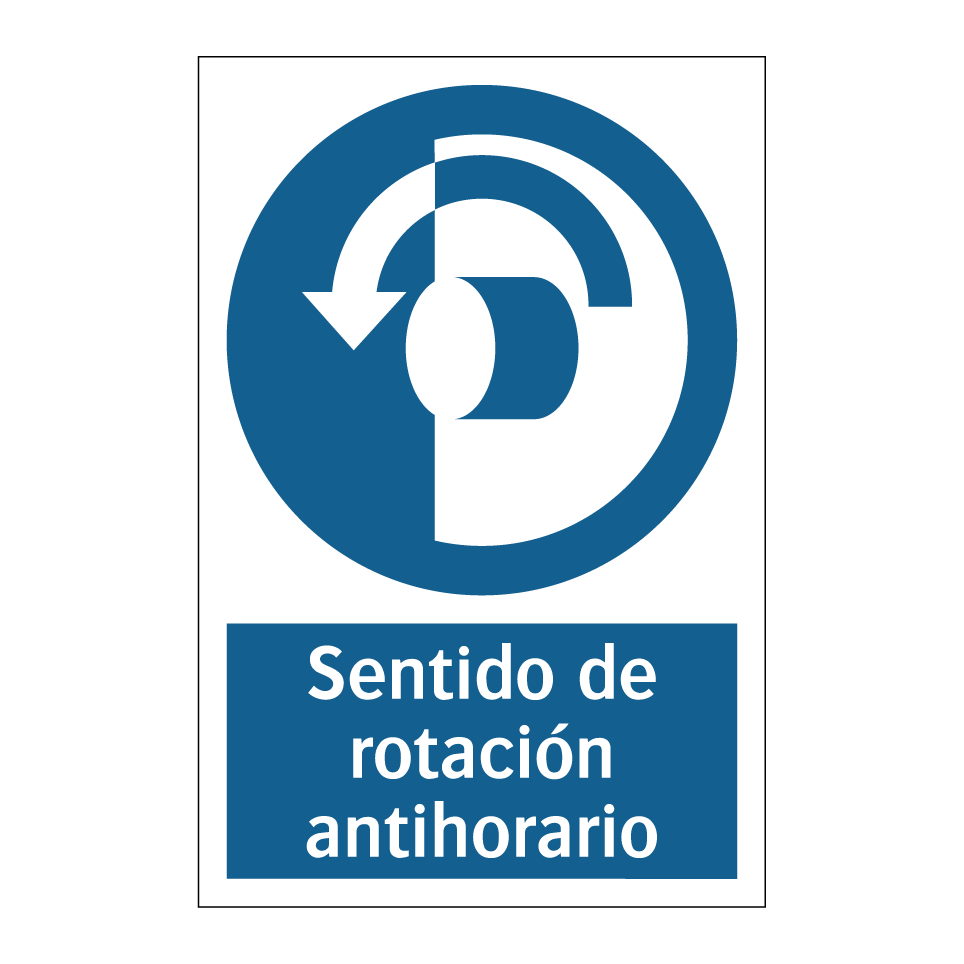 Sentido de rotación antihorario