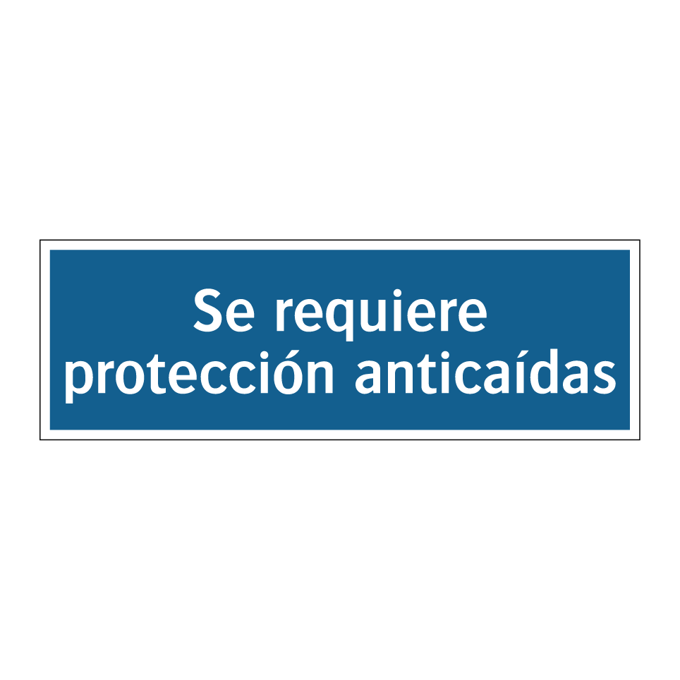 Se requiere protección anticaídas