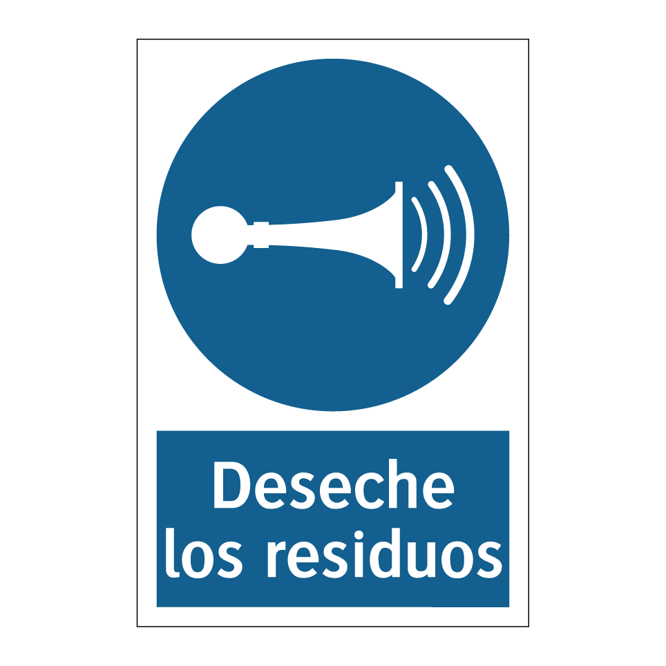 Deseche los residuos