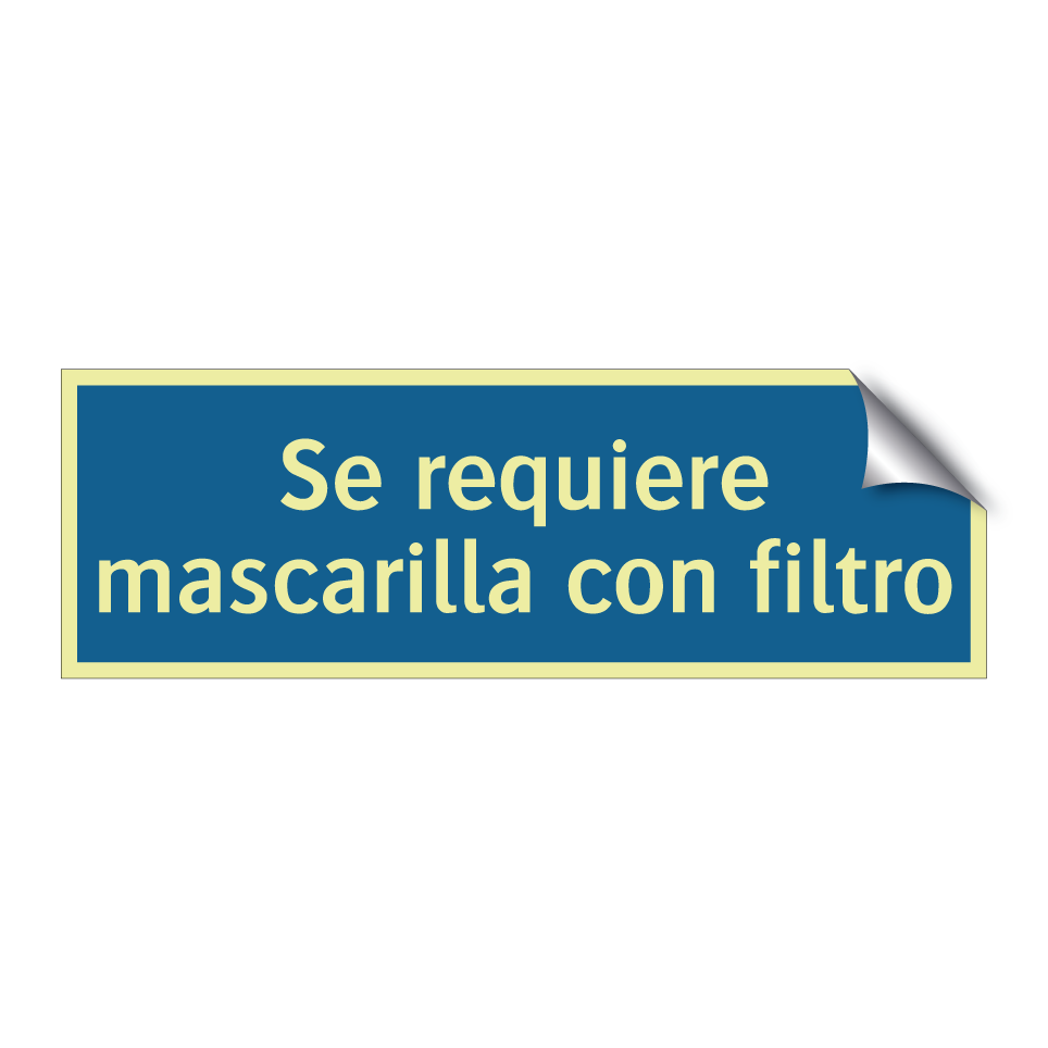 Se requiere mascarilla con filtro
