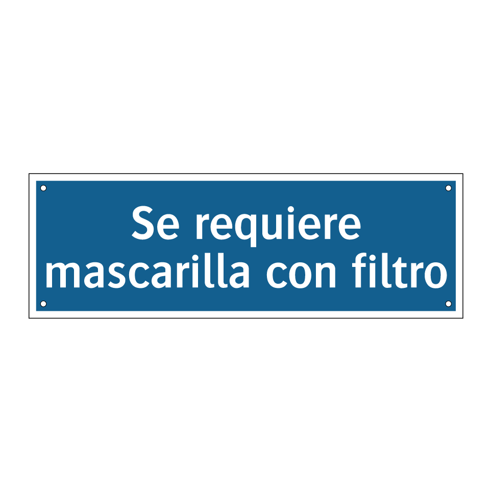 Se requiere mascarilla con filtro