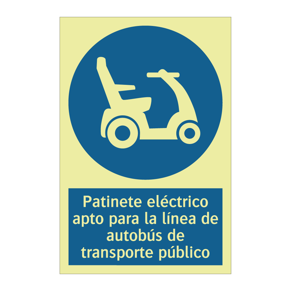 Patinete eléctrico apto para la línea de autobús de transporte público