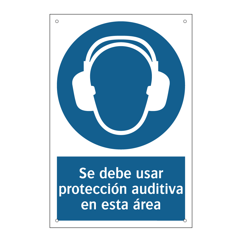 Se debe usar protección auditiva en esta área