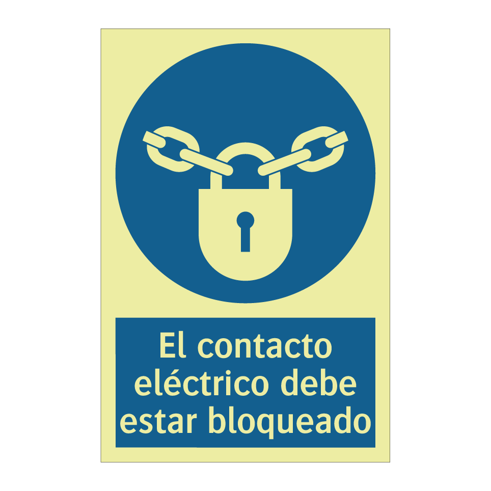 El contacto eléctrico debe estar bloqueado