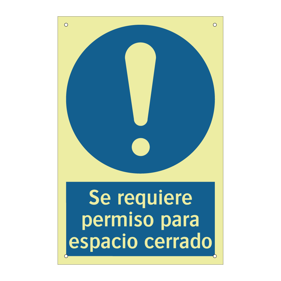 Se requiere permiso para espacio cerrado
