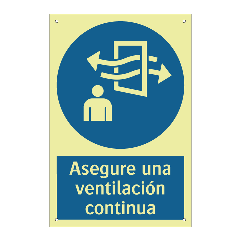 Asegure una ventilación continua