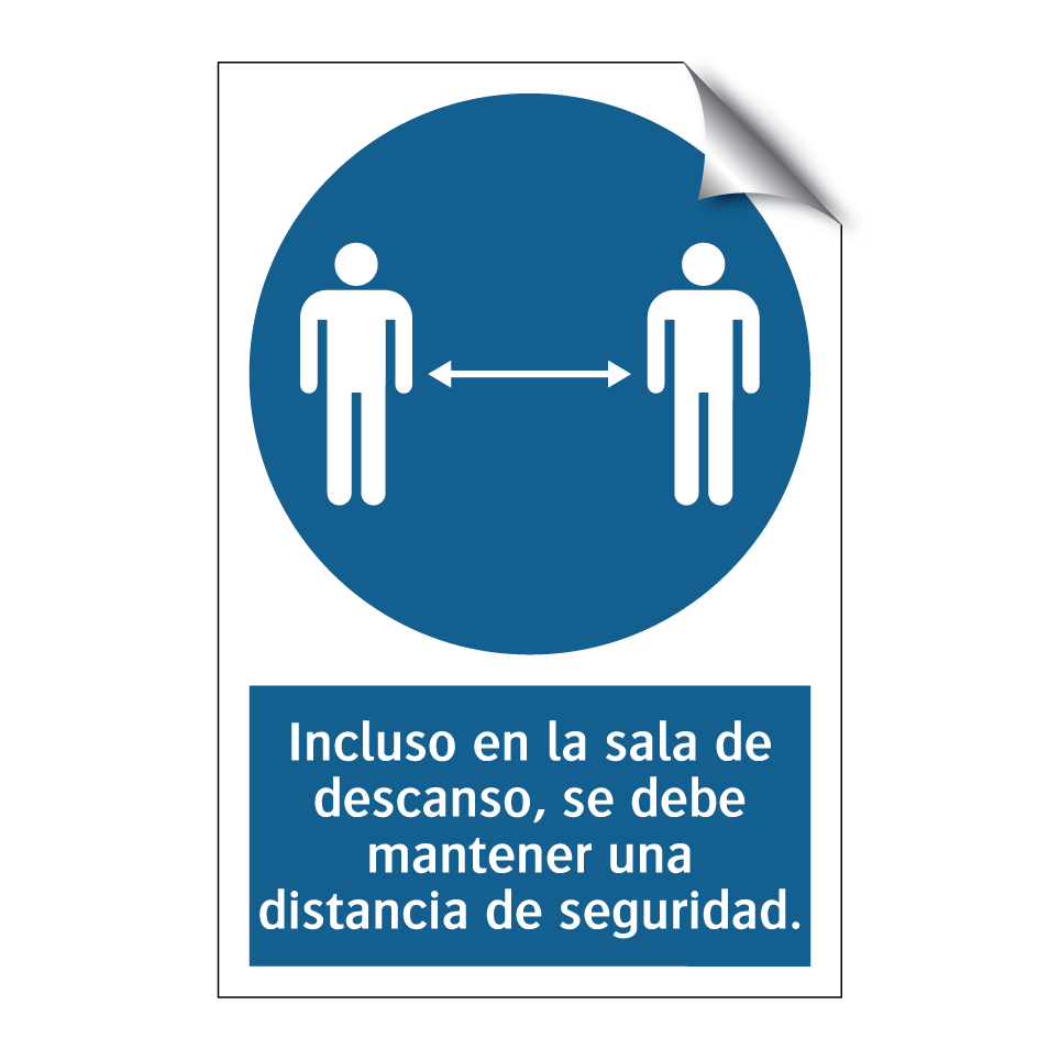 Incluso en la sala de descanso, se debe mantener una distancia de seguridad.