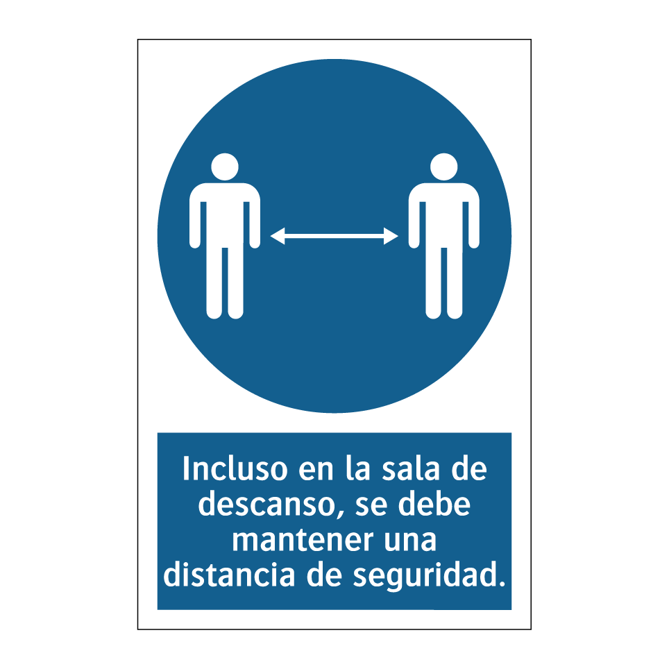 Incluso en la sala de descanso, se debe mantener una distancia de seguridad.