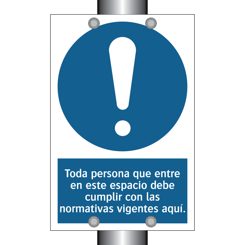 Toda persona que entre en este espacio debe cumplir con las normativas vigentes aquí.