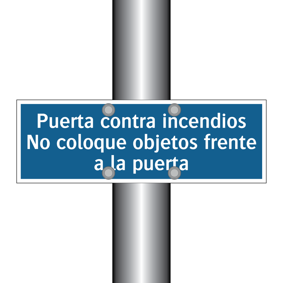 Puerta contra incendios No coloque objetos frente a la puerta