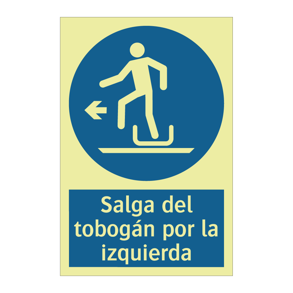Salga del tobogán por la izquierda