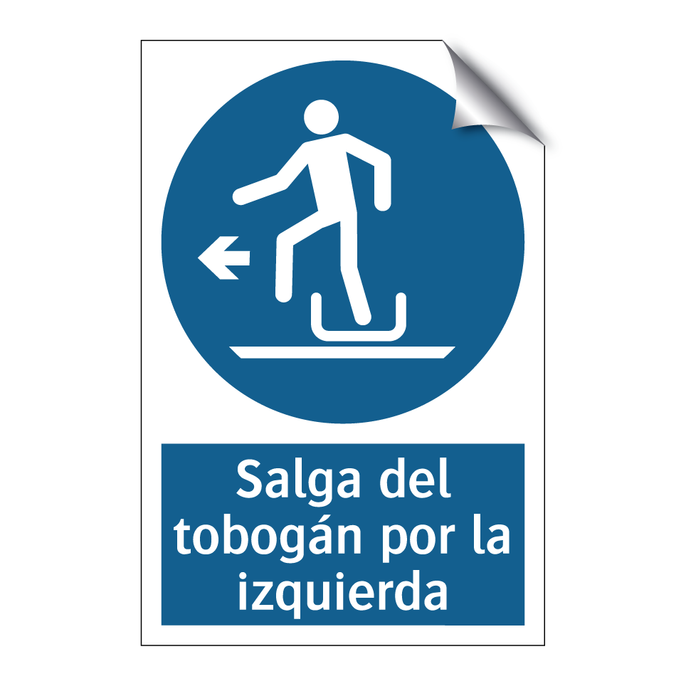 Salga del tobogán por la izquierda