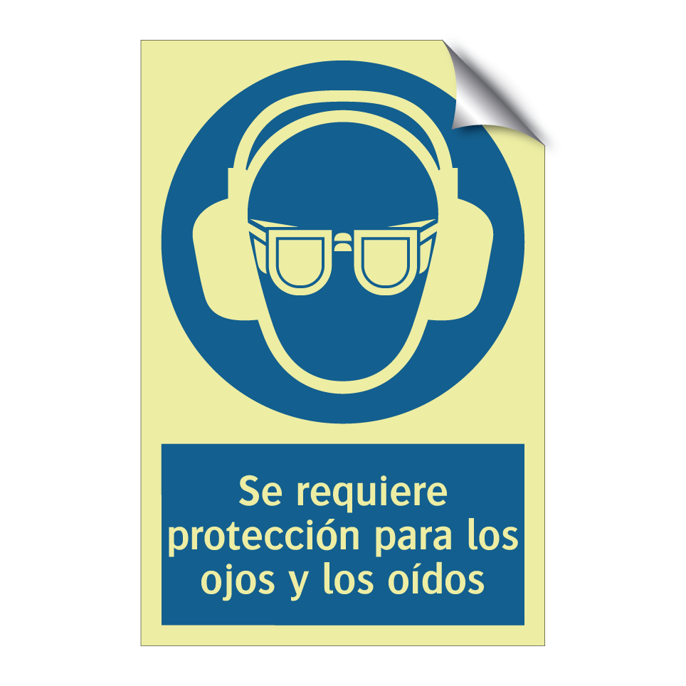 Se requiere protección para los ojos y los oídos