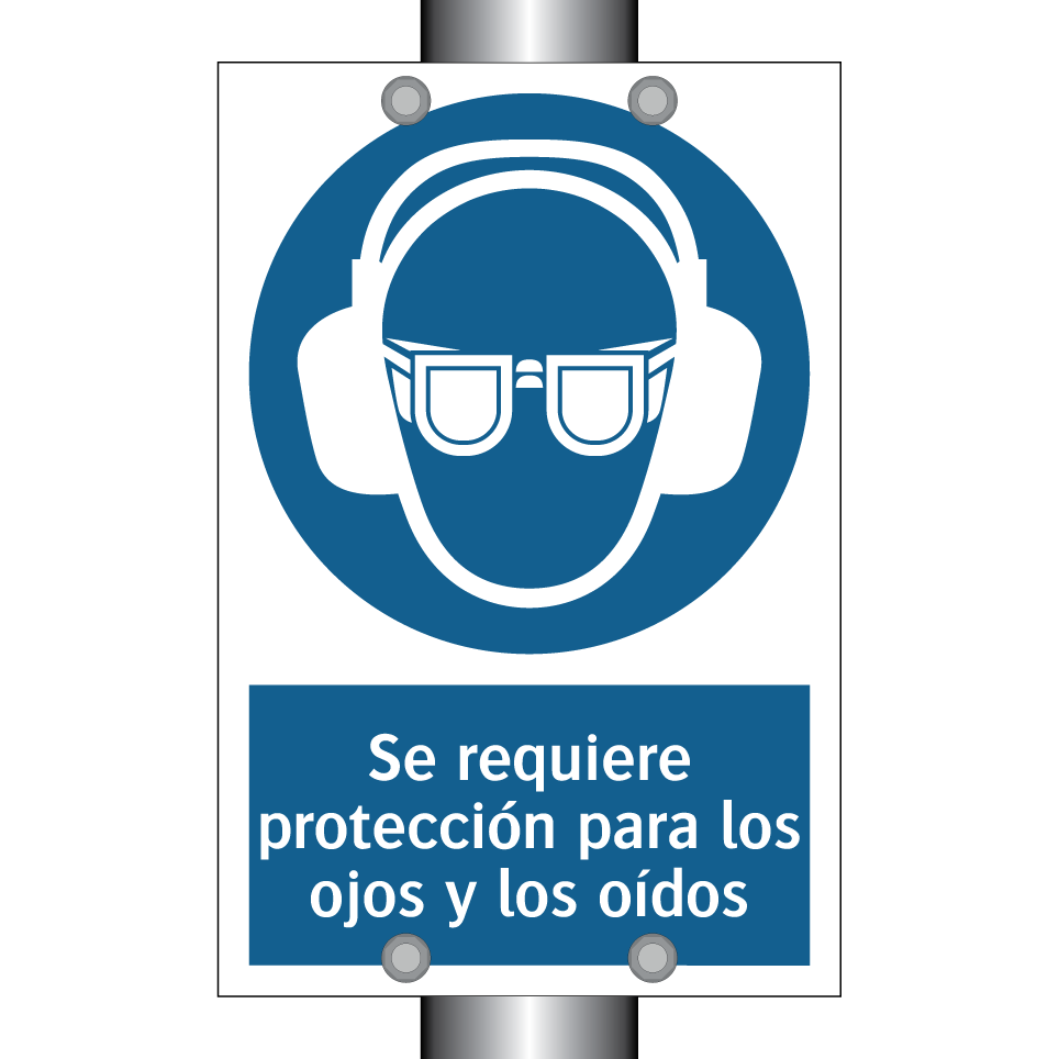 Se requiere protección para los ojos y los oídos