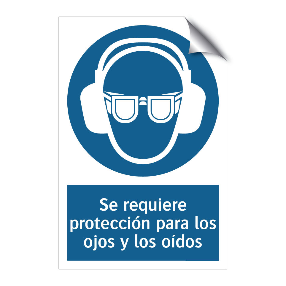 Se requiere protección para los ojos y los oídos