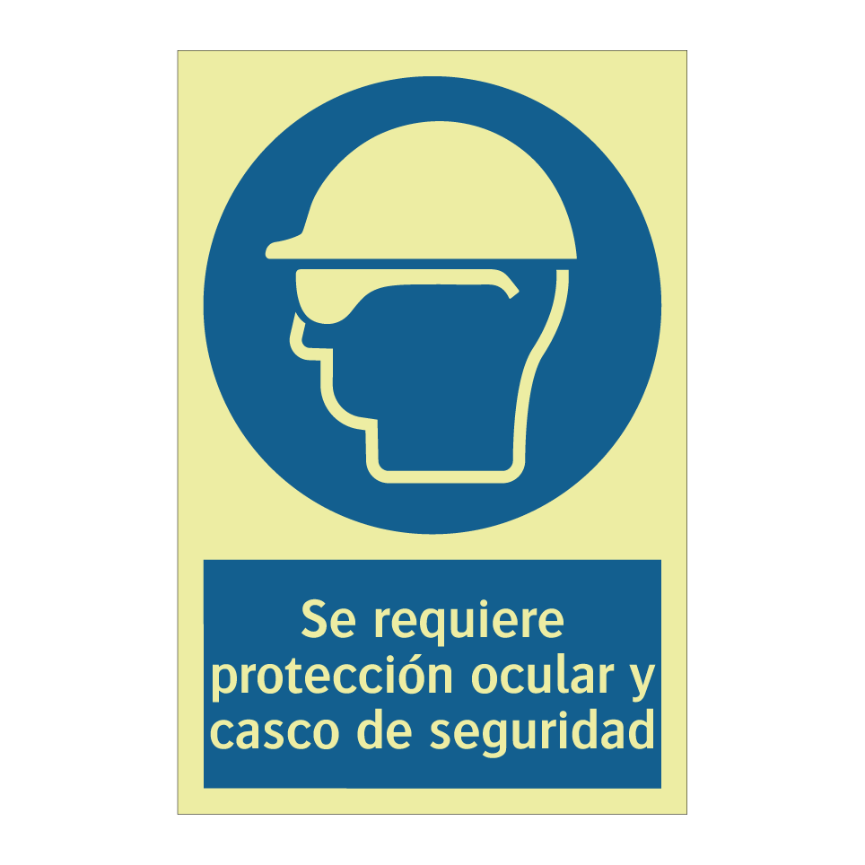 Se requiere protección ocular y casco de seguridad
