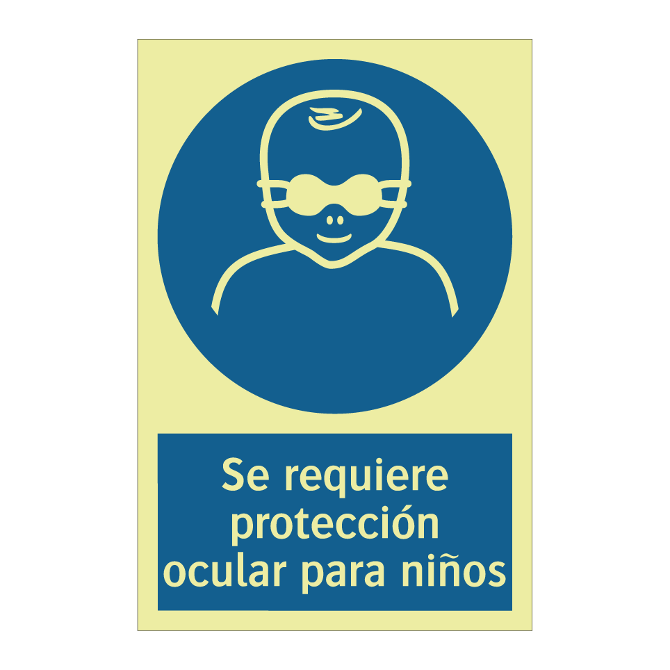 Se requiere protección ocular para niños