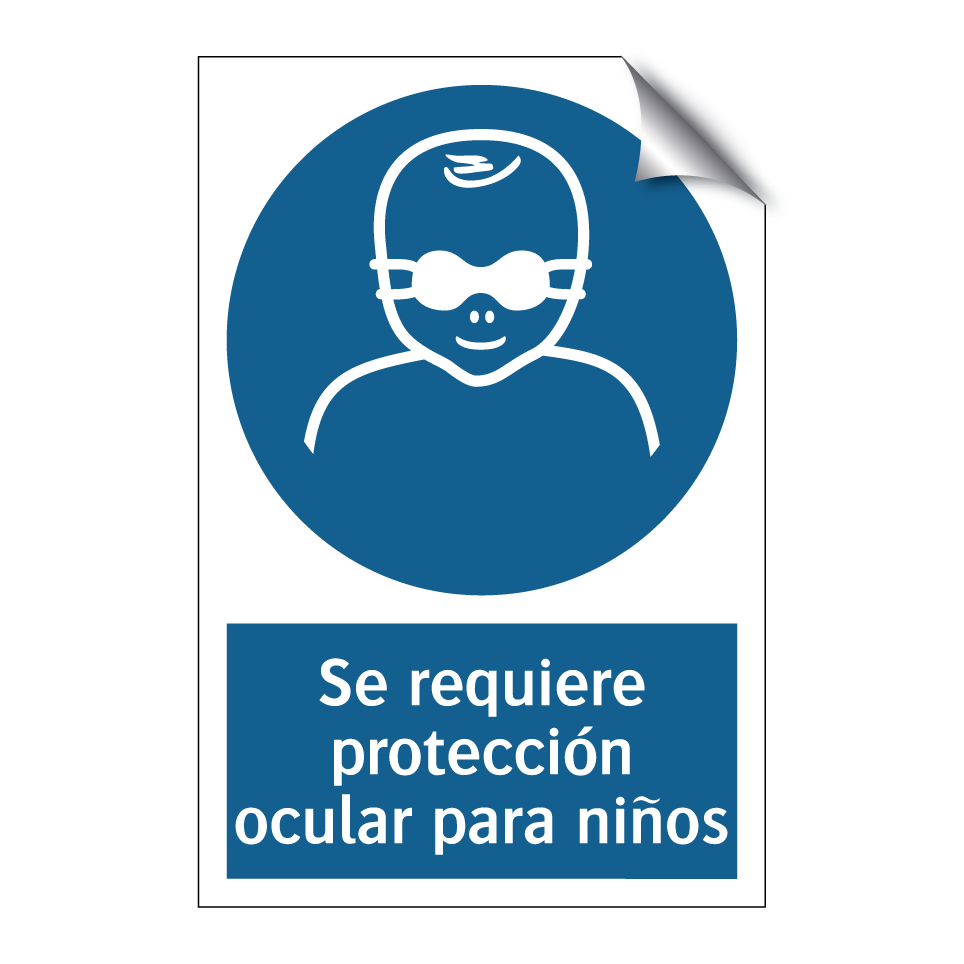 Se requiere protección ocular para niños