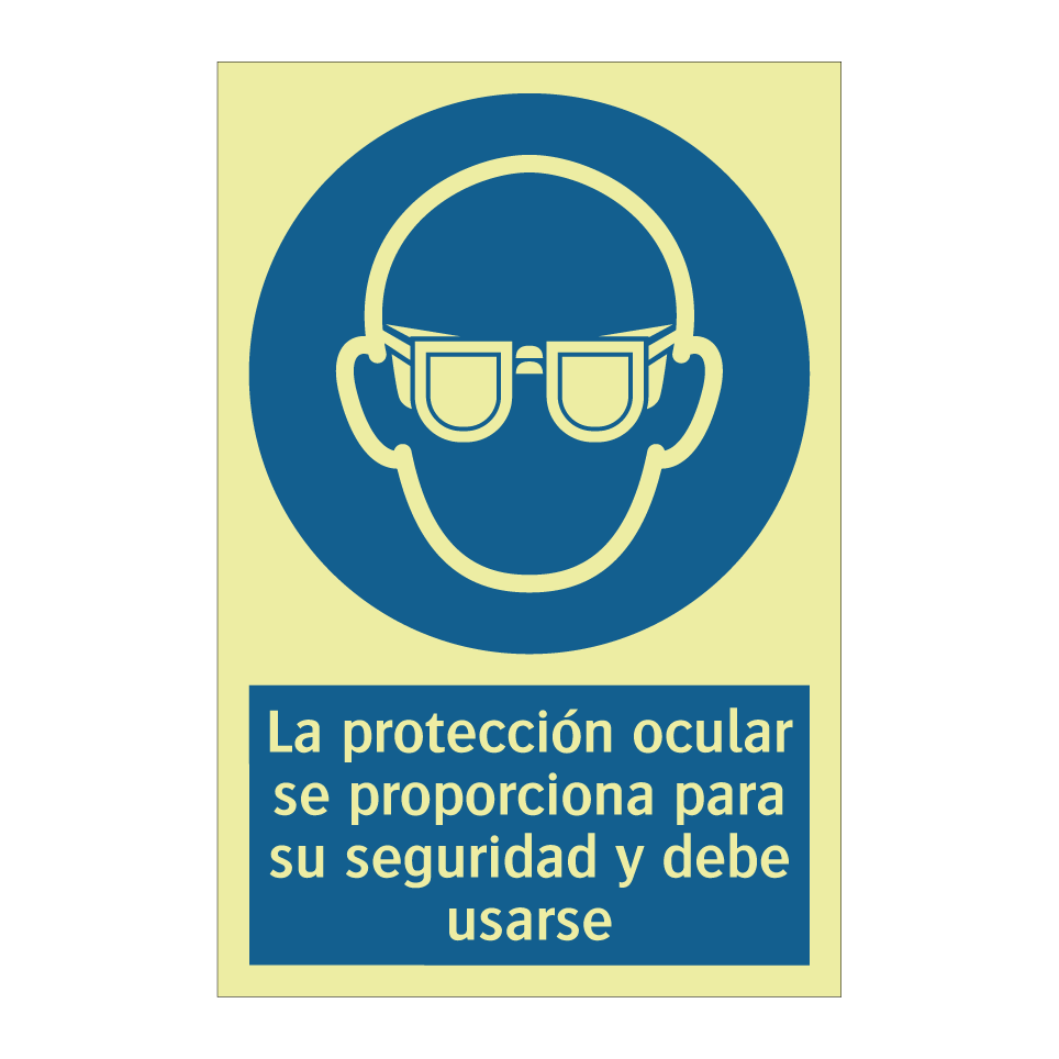 La protección ocular se proporciona para su seguridad y debe usarse