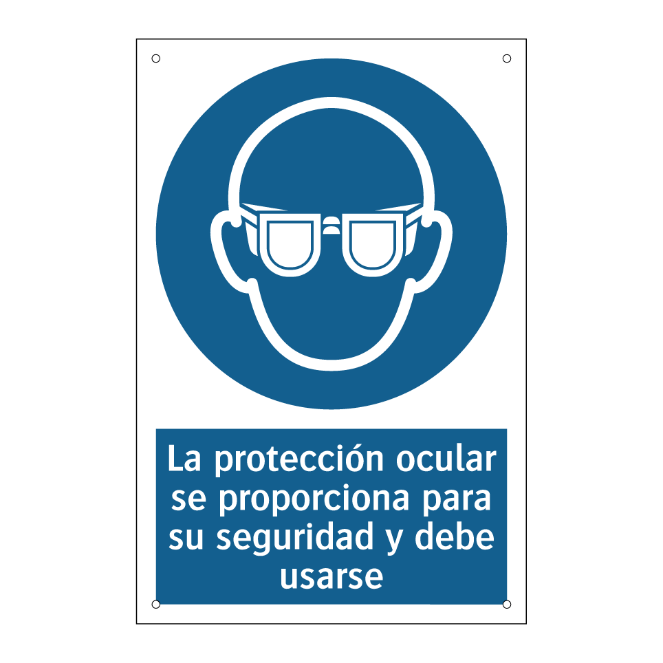 La protección ocular se proporciona para su seguridad y debe usarse