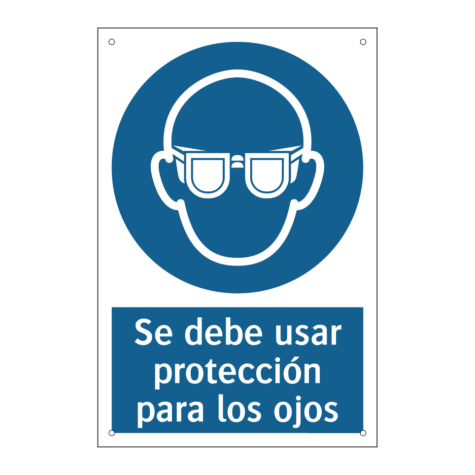 Se debe usar protección para los ojos